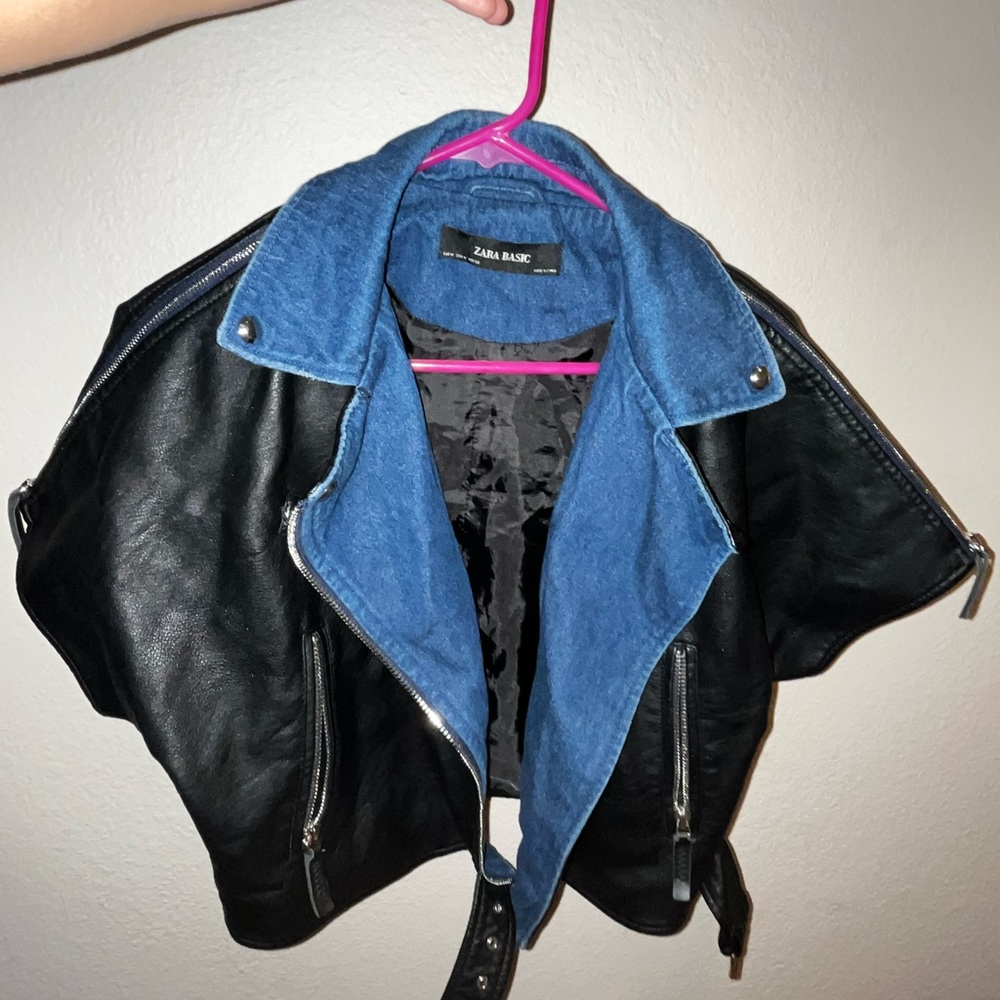Zara cropped Moto jacket